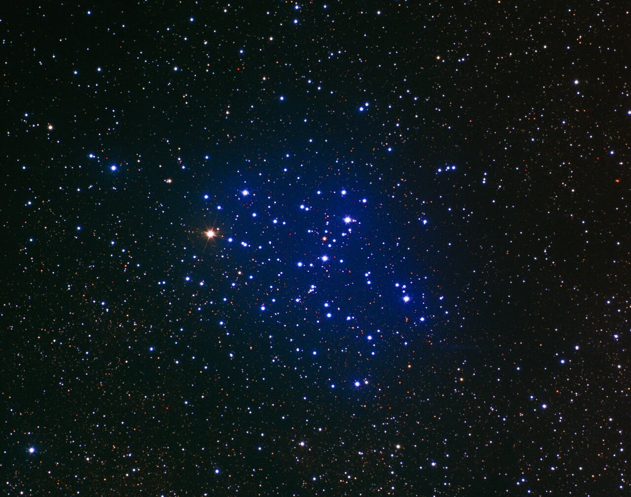 The Butterfly Cluster (M6), an open star cluster in Scorpius with a wing-shaped pattern of bright stars